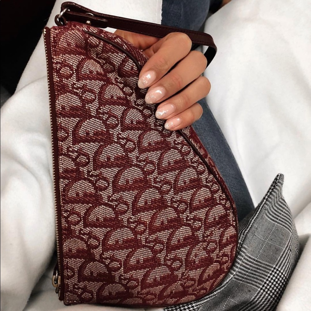 Vintage Dior Saddle Bag - Burgundy